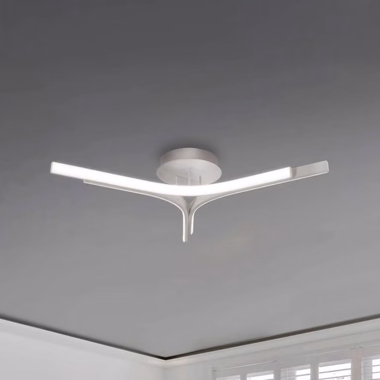Viokef Plafoniera a LED Alta, Cromo / Argento, Soggiorno / Sala da pranzo, Alluminio, Moderno, Plafoniera LED