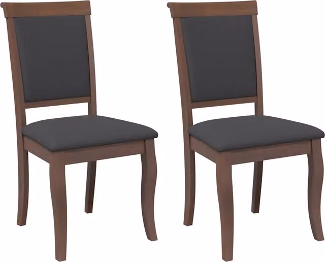 Sedie da Pranzo con Cuscini 2 pz | Sedie da cucina Marrone Legno Massello di Hevea