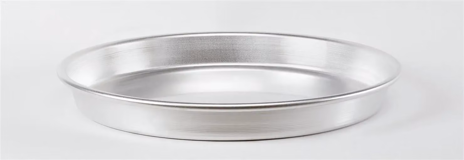 Teglia tonda pesante per pizza al trancio con orlo (H cm 4,5), diam.50cm
