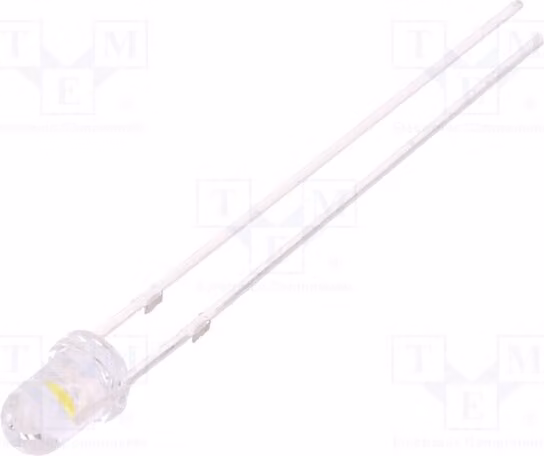 2 LED, 7000÷8400 mcd, giallo (giallo-verde fluorescente), 3 mm, 30°, modello OSG8DL3131A, diodo LED
