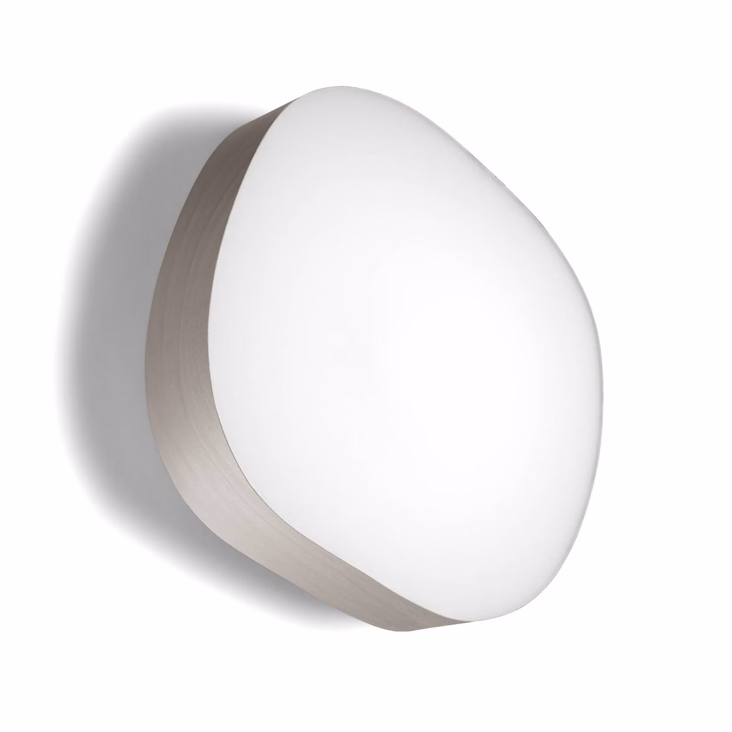 LZF LAMPS Applique da parete di design Guijarro Large, dimmerabile, Alluminio / Grigio / Zincato, Soggiorno / Sala da pranzo, Legno, Design, Applique