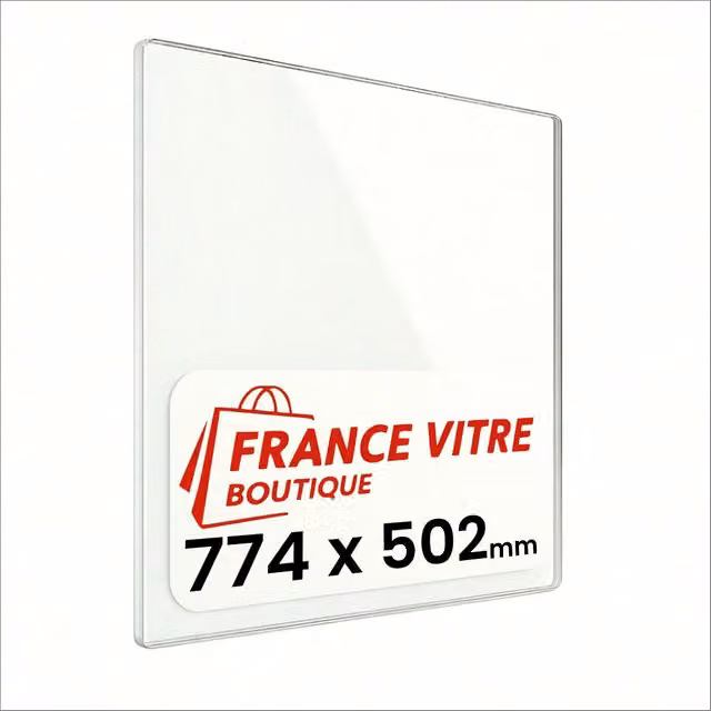Vetro di ricambio per stufa a legna e caminetto Godin modello 851, resistente al fuoco, H 77,4 cm x L 50,2 cm x P 0,4 cm
