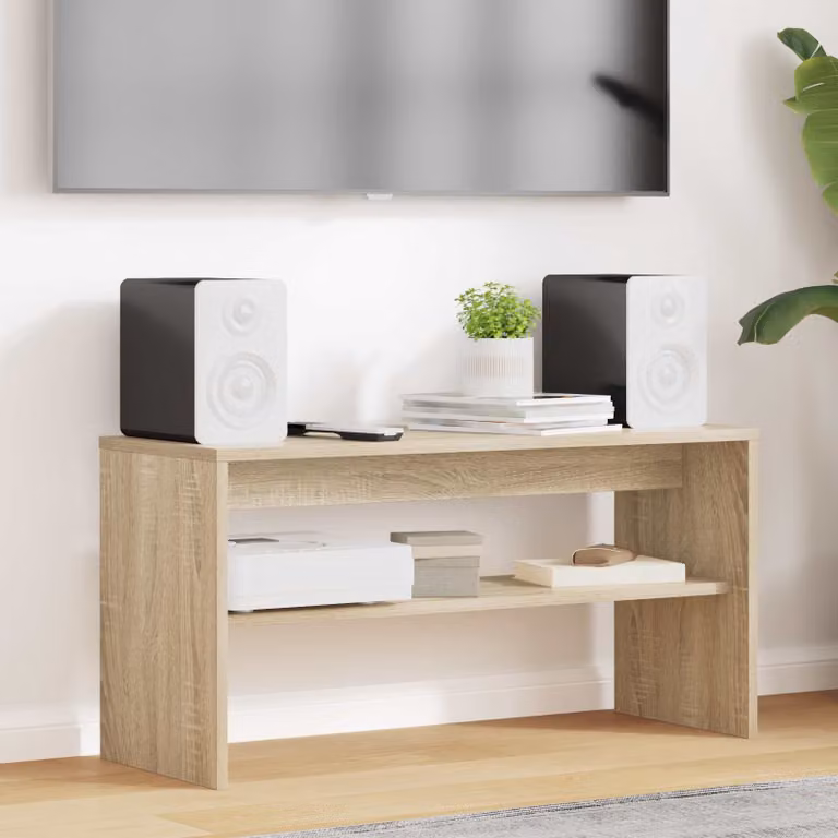 Mobile TV vidaXL in legno ingegnerizzato Rovere Sonoma, marrone, L 80 x P 30 x H 40 cm
