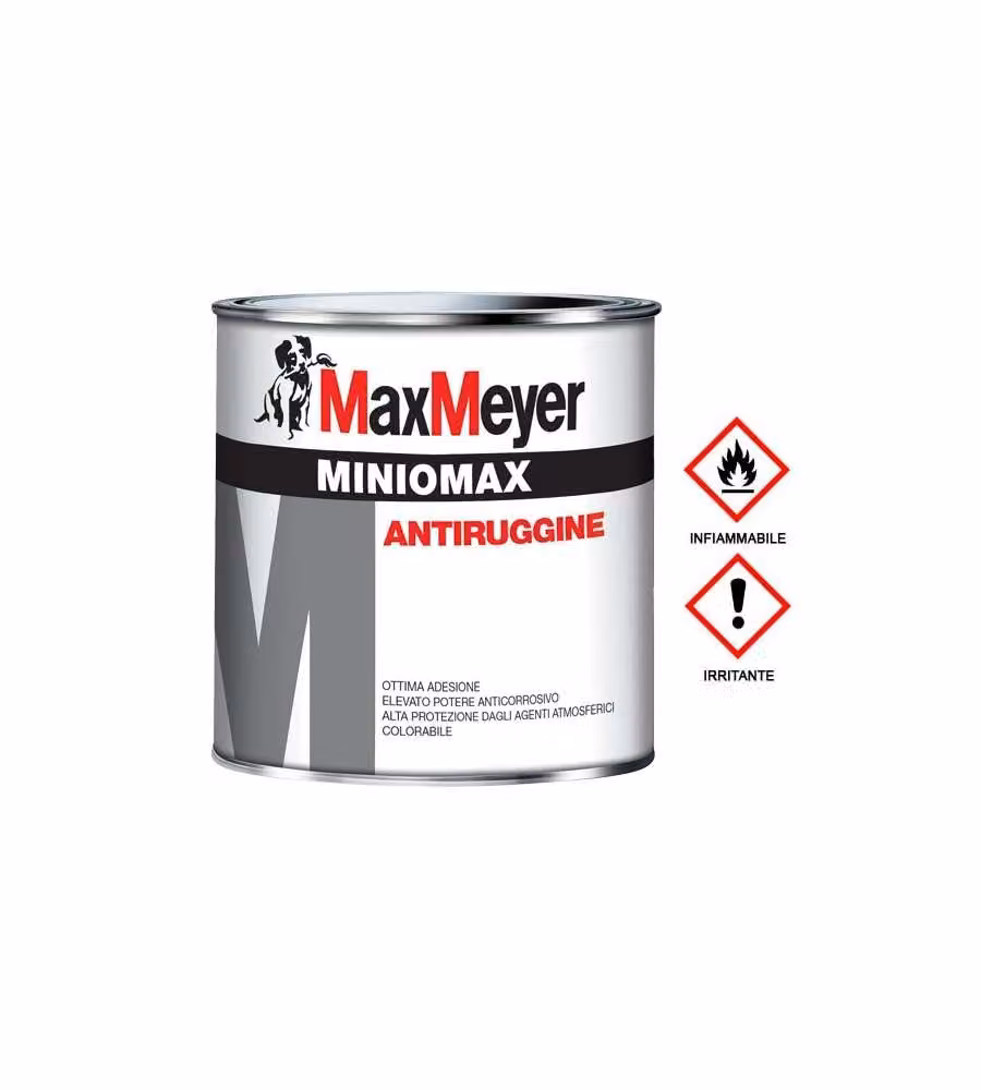 MaxMeyer Antiruggine Miniomax Arancione 0,5L - Alta Protezione