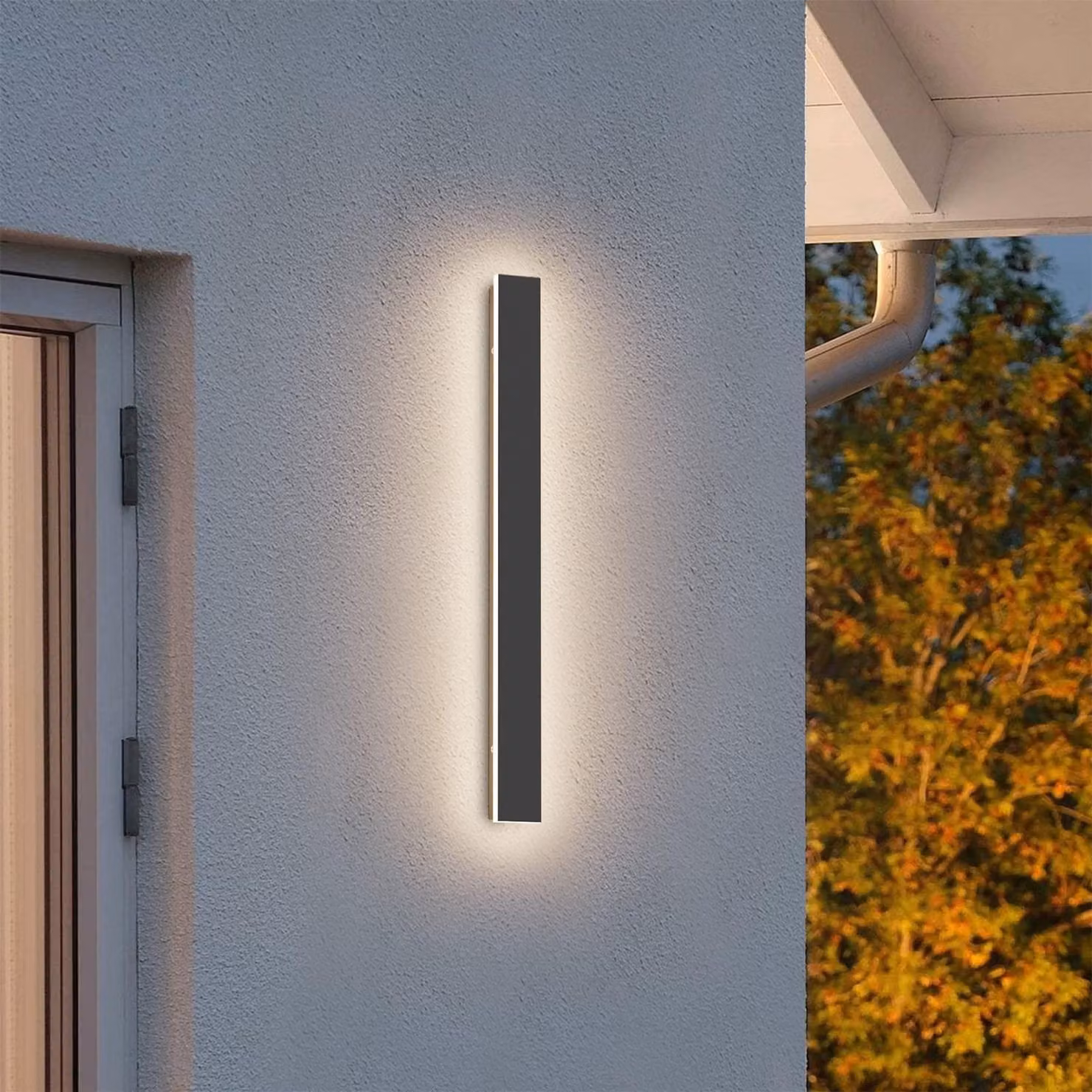 Lampada a LED da parete, 20 W, 60 cm, grado di protezione IP65, impermeabile, 4000 K, colore nero