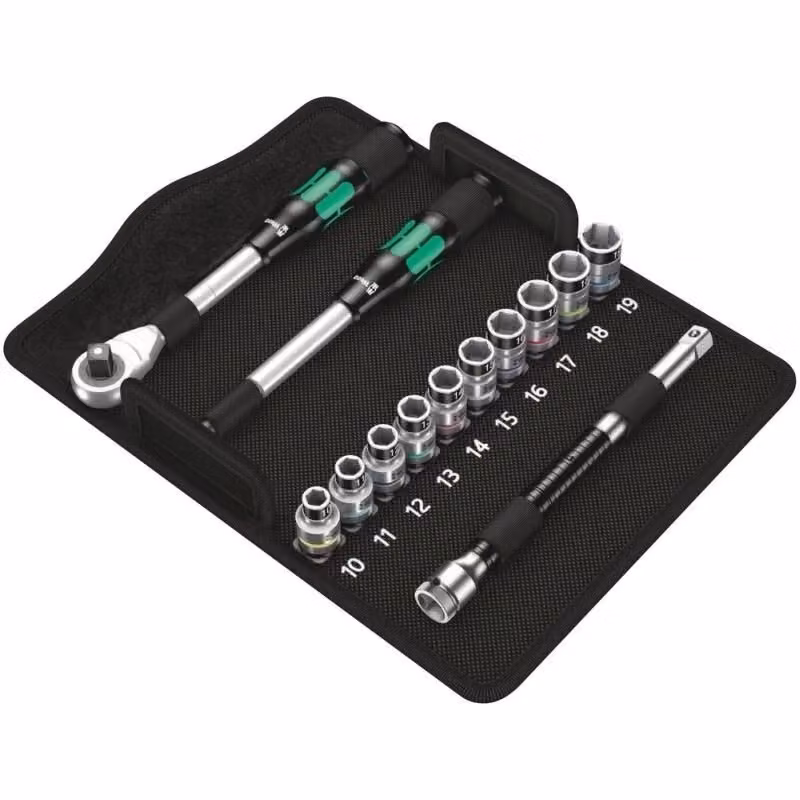Set di cricchetti Wera Zyklop Hybrid 1/2'' 13 pezzi in acciaio con astuccio tessile nero e argento – 2