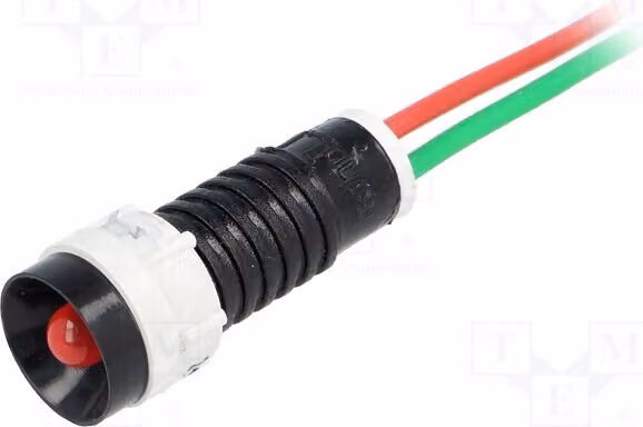 1x Indicatore luminoso: LED, apertura: Ø11mm, 24VAC, 24VDC, concavo, IP40, LR-D5-24AC/DC, LED