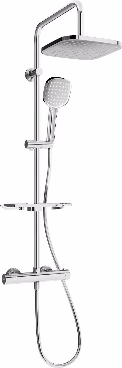 Mexen KT33 set doccia esterna con soffione e miscelatore termostatico, cromo - 771503393-00