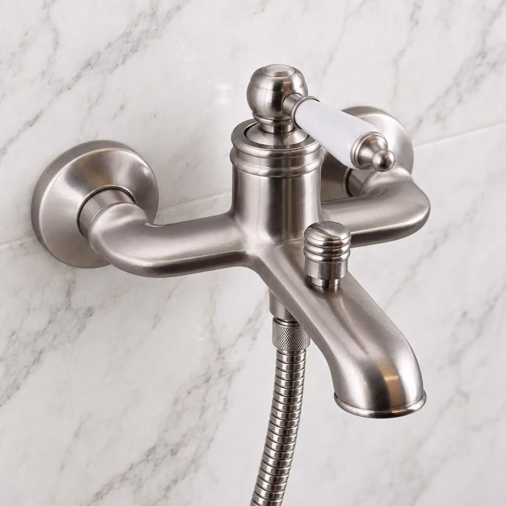 Miscelatore per vasca da bagno, stile classico, acciaio inossidabile, modello Heritage Manor NB-3001-HM, marca Aquanello