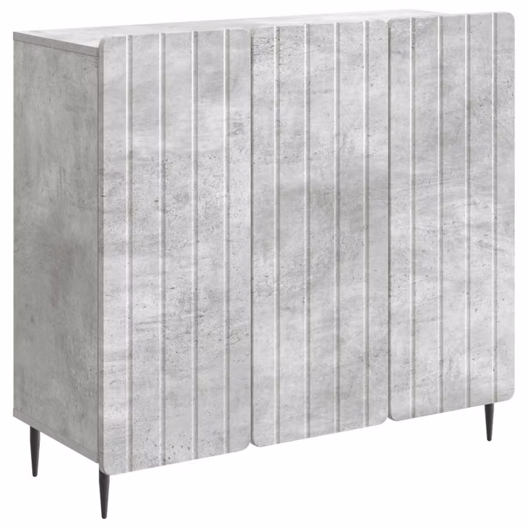 Credenza Grigio Cemento 89 x 34,5 x 82 cm Legno ingegnerizzato