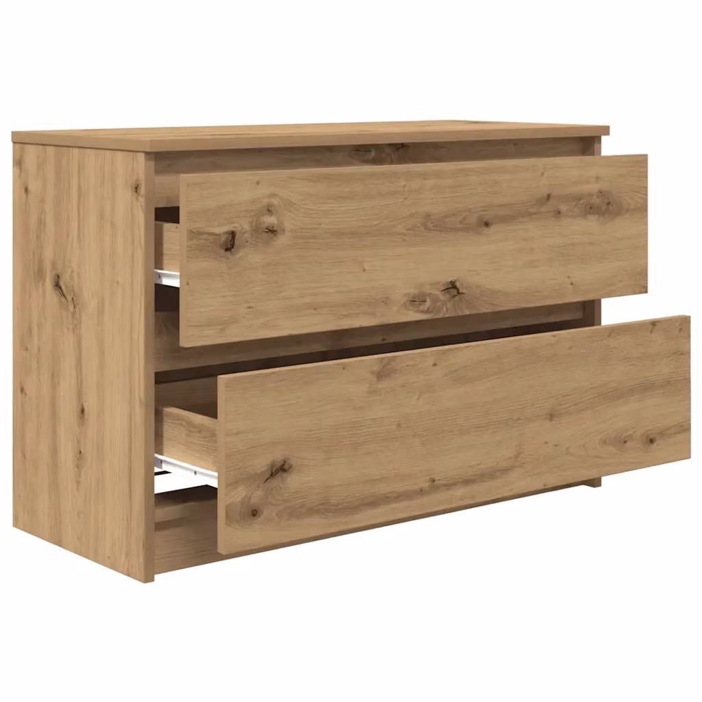 Mobile porta TV moderno HELLOSHOP26 in legno composito color rovere marrone L: 80 cm, P: 35 cm, H: 54 cm – 2