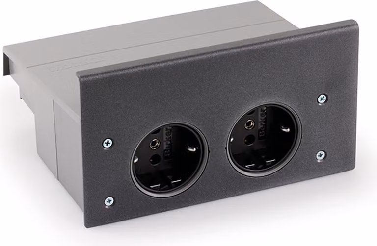Linero MosaiQ eBoxx set applicazione prese in nero grafite / Prese di corrente / Sistema di ringhiere / Kesseböhmer