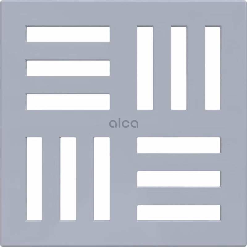AlcaDrain Design Rost  102×102 mm Grau für Bodenablauf