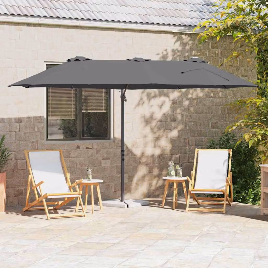 Maison Exclusive - Ombrellone, dimensioni 372 x 198 x 243 cm, realizzato in poliestere e alluminio
