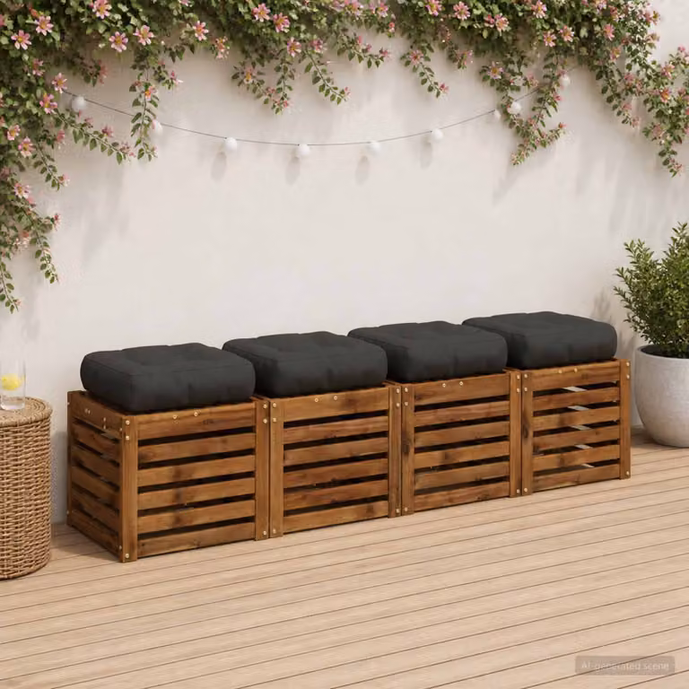 vidaXL Cuscini per Sedia in 4 Pezzi VIANEN 4 pcs 100% Poliestere
