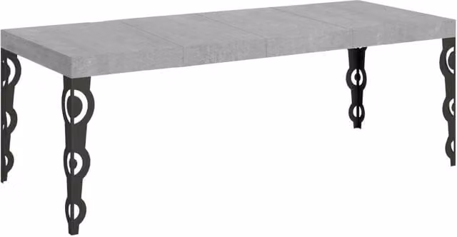 Tavolo allungabile rettangolare Itamoby in stile industrial con piano in laminato MDF e struttura in metallo, L/P/H: 184 x 90 x 77 cm – 1
