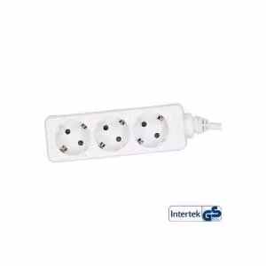 InLine - Steckdosenleiste - Schuko 3-Fach - 230V - 3500W - 5,0m- Weiss (16435W)