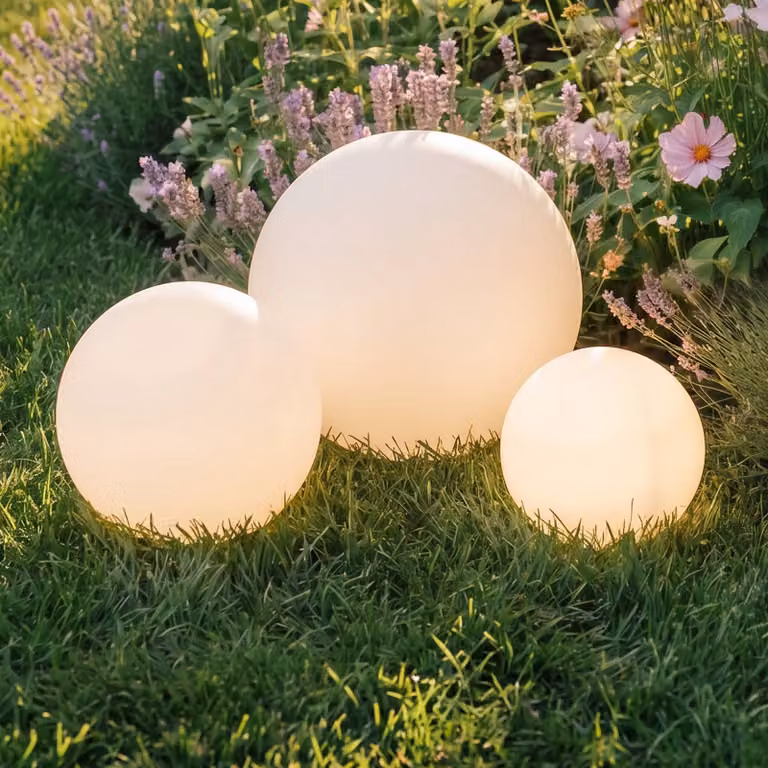 Lampada solare Lago Lindby, Bianco / Opale, Plastica, Moderno, Lampada solare
