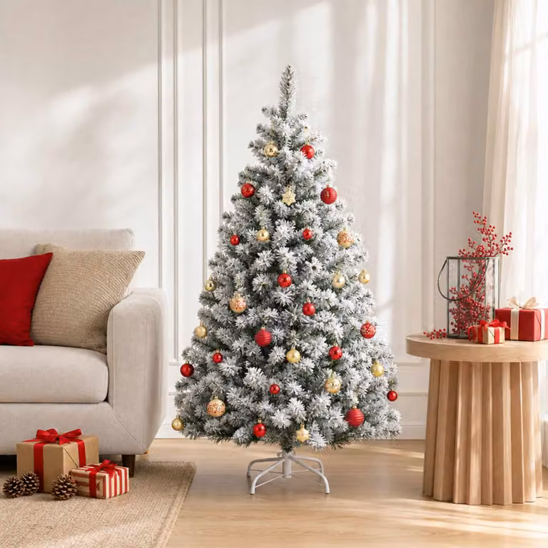 vidaXL Set di Palline di Natale 88 pz Rosso e Oro Ø 6 cm Plastica