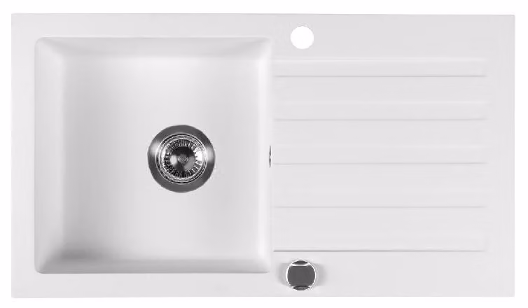 Sapho Lavelli - Lavello in granito, 780x440 mm, bianco GR7201