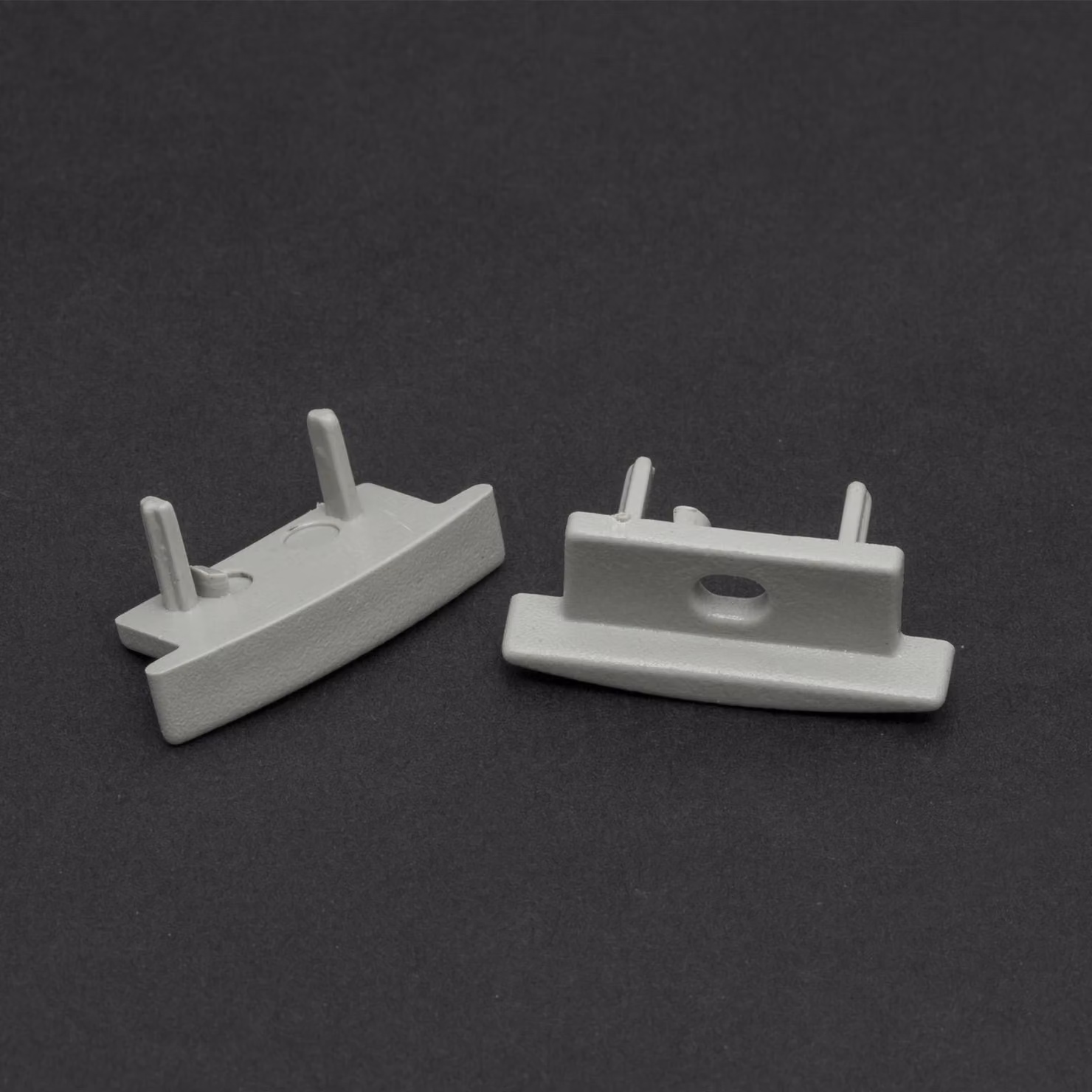 Tappo terminale per profilo LED in alluminio 41011A1 / 41011A2 - ABS - grigio - 2 pezzi per set [41011E]