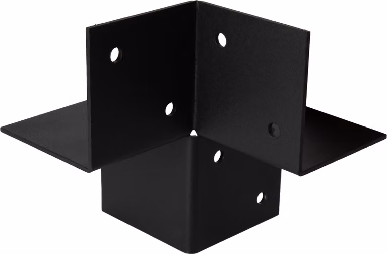 Giunto angolare pergola nero per travi 9 x 9 cm - al pezzo