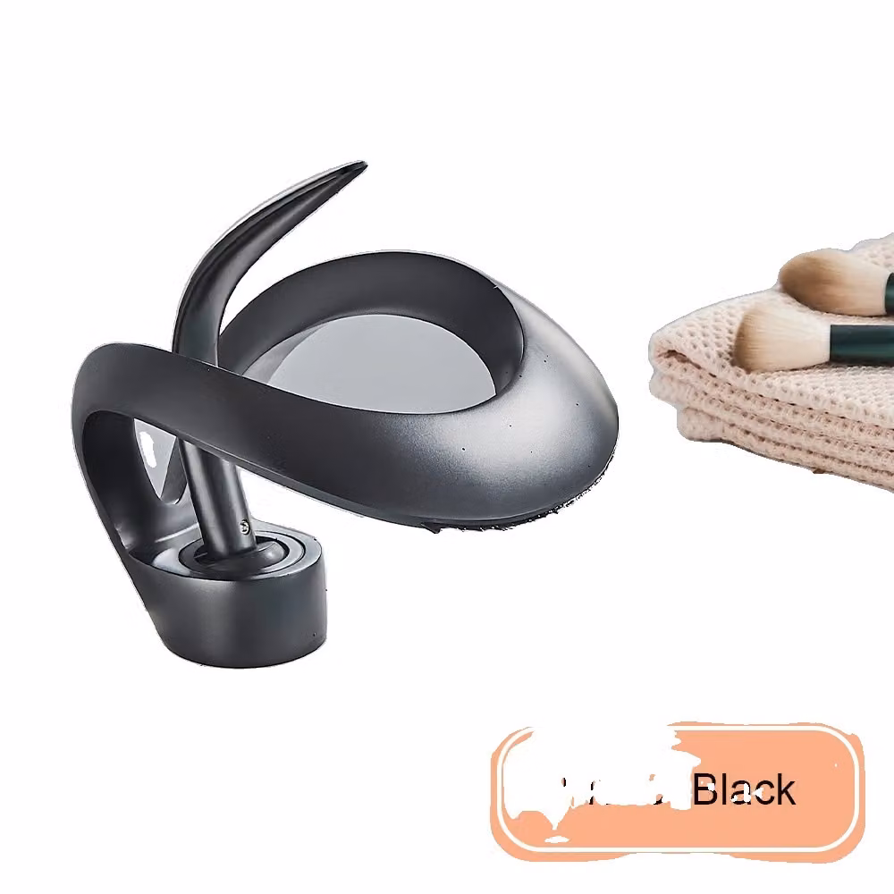 Rubinetto da bagno nero opaco, azionamento con una sola mano, acqua calda e fredda, Tappetino nero