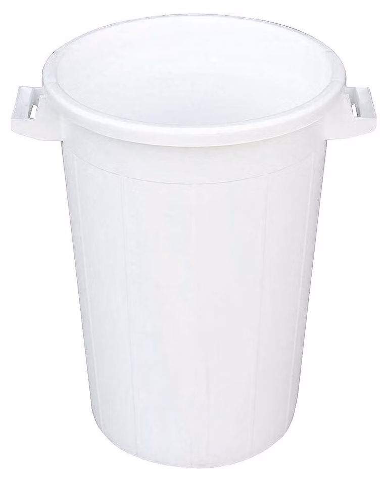 bidone per rifiuti bianco 100 lt - ø 47x66h