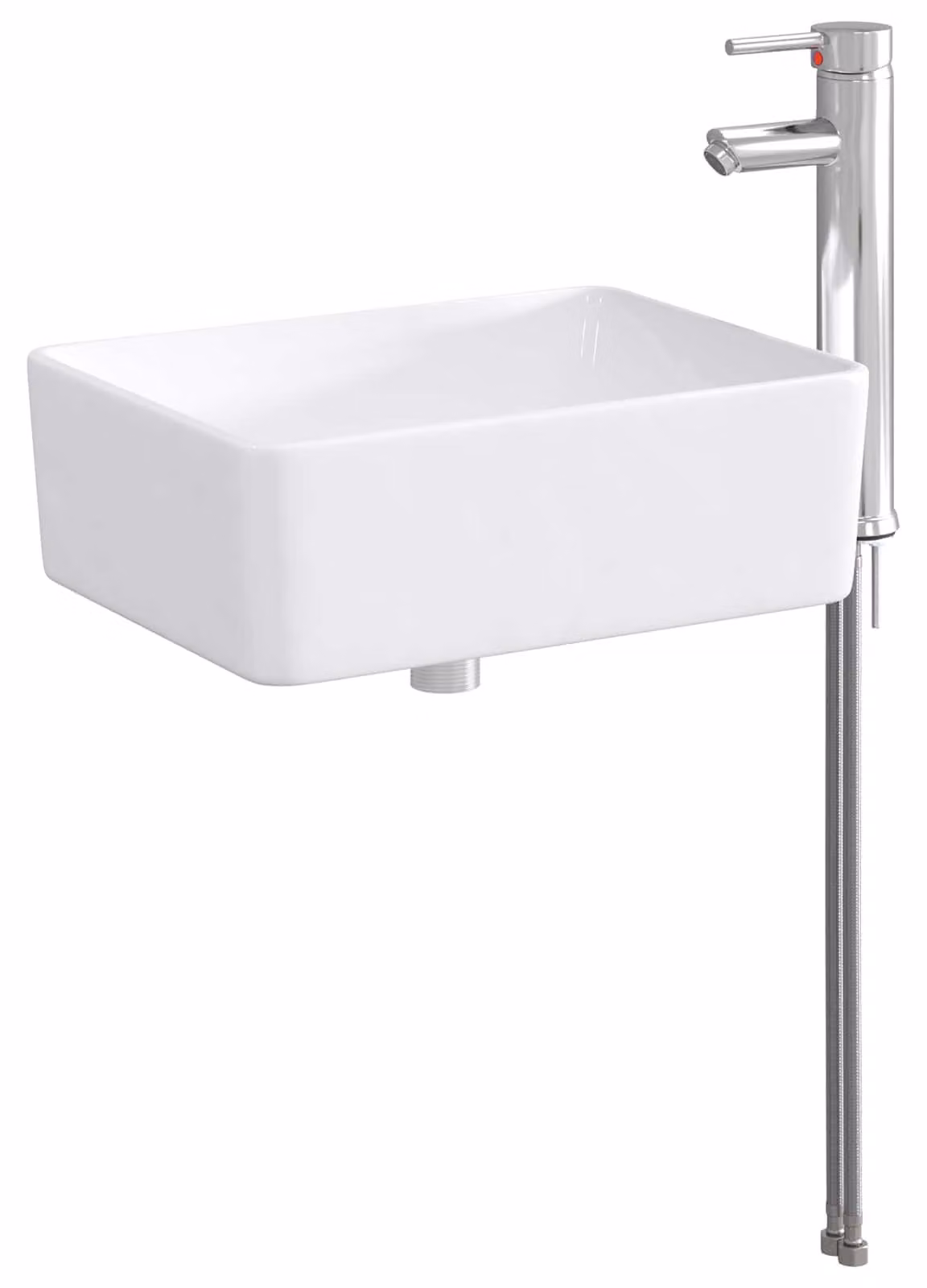Lavabo da bagno Cromato 40,5 x 30,5 x 13 cm Metallo