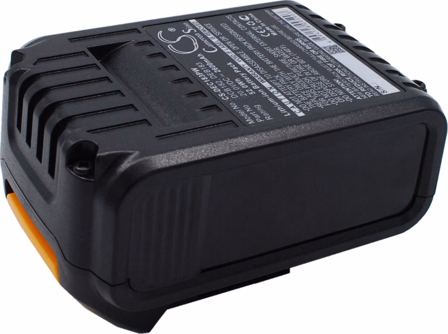 TECHTEK Batteria compatibile con [DeWalt] 120V MAX, 12V MAX Li-ion, 20V MAX, 60V MAX, CL3.C18S, DCB184, DCB184-XJ, DCB184-XR, DCD700, DCD710, DCD710D