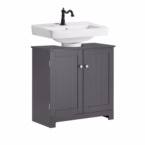 SoBuy Mobile Bagno Sottolavabo Salvaspazio con Ante e Ripiano Regolabile