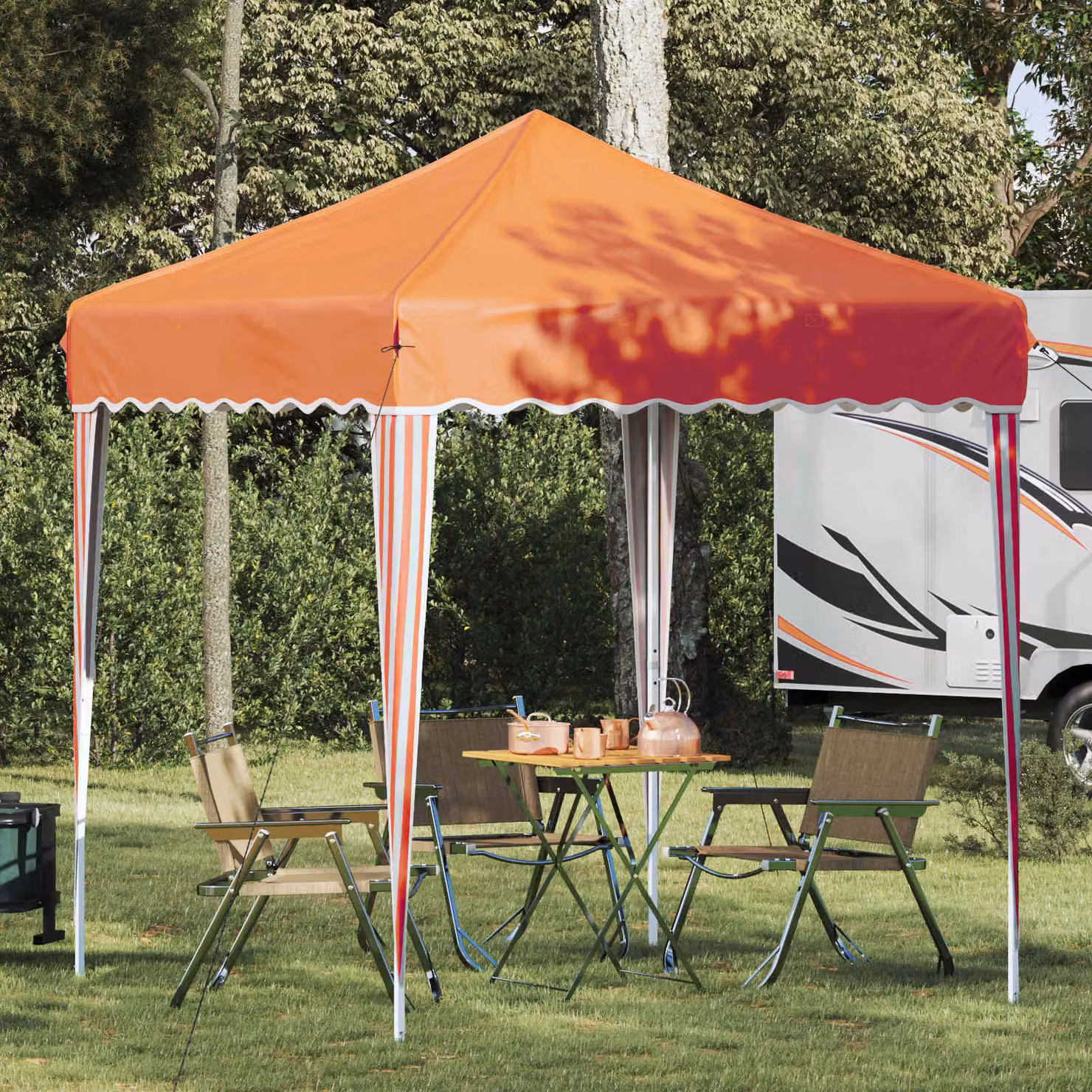 vidaXL Tenda per feste a pop-up arancione L/P/H: 195 x 195 x 245 cm