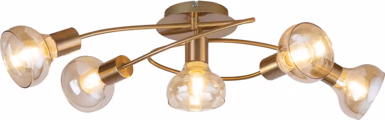 Lampada da soffitto E14 5x40W oro antico 5552 Holly Rabalux