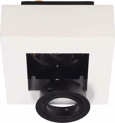 OSMIN RIM 1 Bianco Nero IP20 plafoniera singola quadrata bianco opaco, anello intercambiabile, EDO777680 EDO