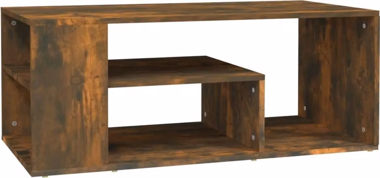 Tavolino da Salotto Rovere Fumo 100x50x40 cm Legno Multistrato