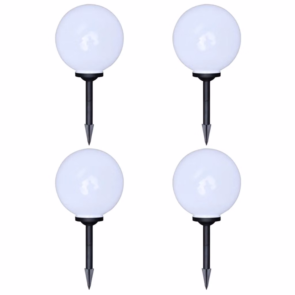 The Living Store Luci da sentiero 4 pz. LED 30 cm con picchetto a terra
