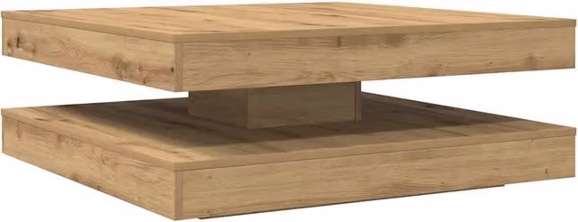Tavolino da salotto | Tavolino da caff¨¨ | Tavolino da Soggiorno Girevole a 360 Gradi Artigianale 90x90x34,5cm