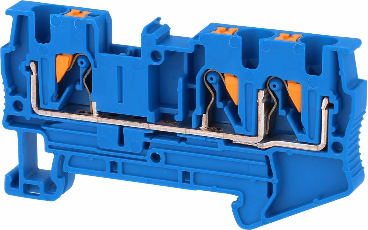 Phoenix Contact Morsetto passante PT 4-TWIN BU Connessione push-in Tensione nominale 800 V - 1 pezzo