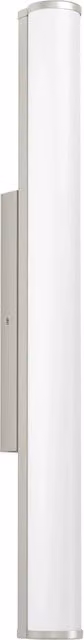 Applique Moderna Eglo Calnova in Acciaio e Vetro Argentato con Luce Led Integrata 13W per Bagno