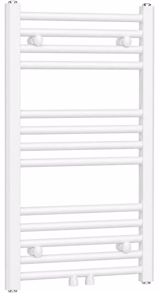 Radiatore da bagno Benito - attacco centrale da 50 mm / laterale - 265 W - bianco lucido - 700x450 mm