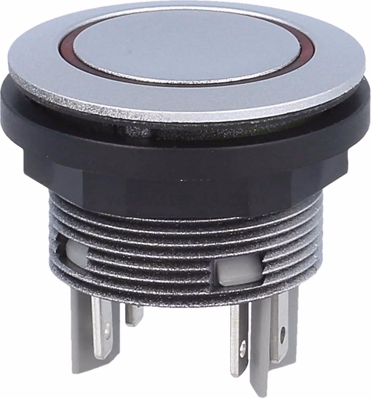 Georg Schlegel Pulsante con illuminazione ad anello, illuminabile 2S, rotondo, connettore piatto SHORTRON 2,8 mm x 0,8 mm - 1 pezzo