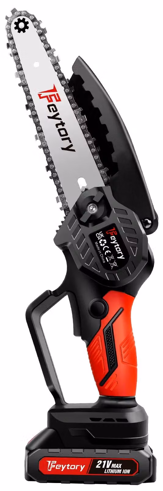Troncatrice a catena portatile - Mini troncatrice a catena a batteria, 15 cm - Motore da 700 W - Batteria da 1,5 Ah (1 unità) - Caricabatterie rapido - 3500 giri/min - 2 catene