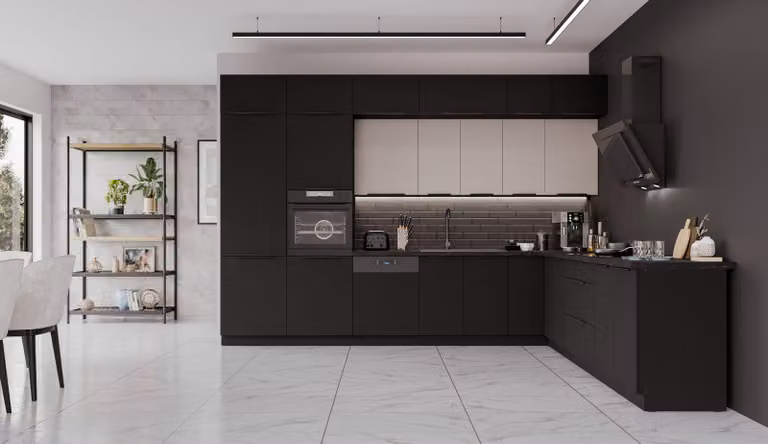 Cucina ad angolo SIENA + ARONA 350x290 cm Linea cucina Cucina ad angolo Cucina XL Spazio contenitivo