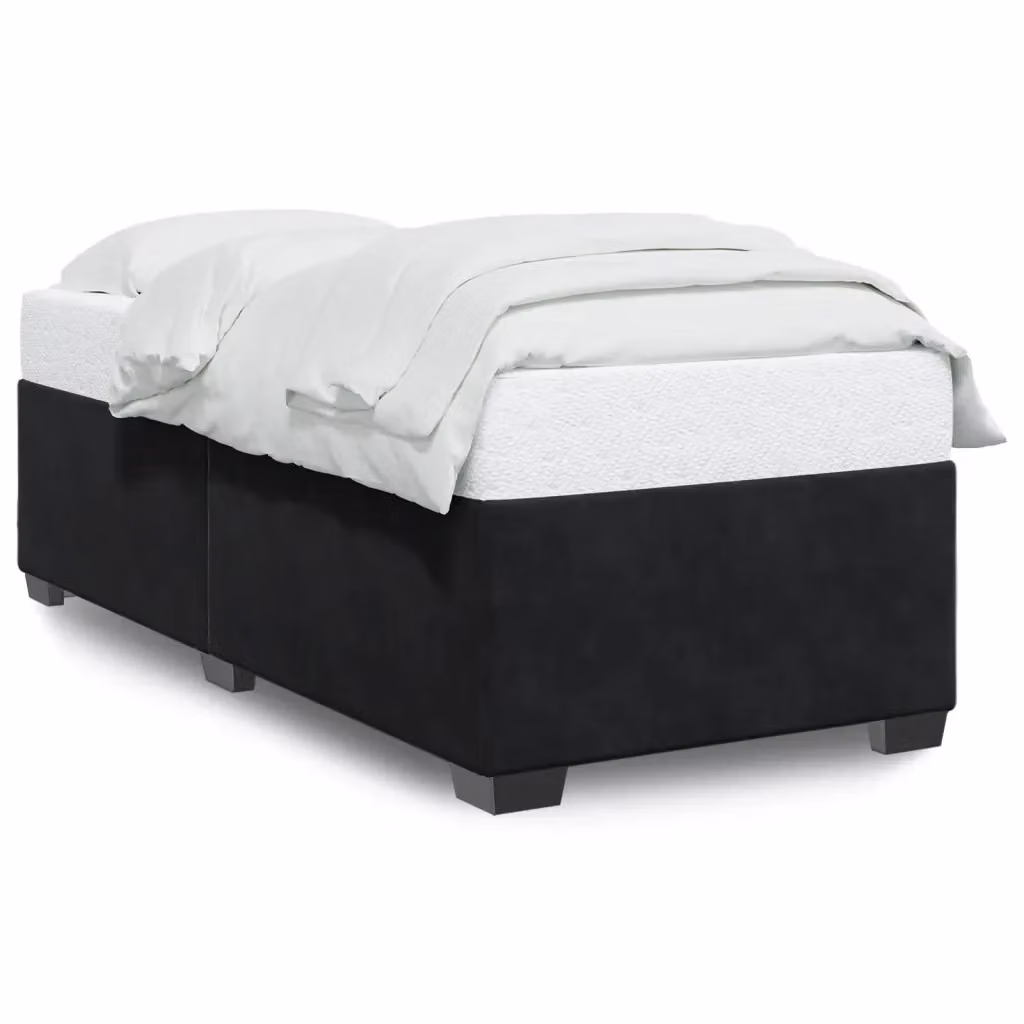 vidaXL Giroletto in Velluto Nero L: 200 cm, P: 80 cm – 2