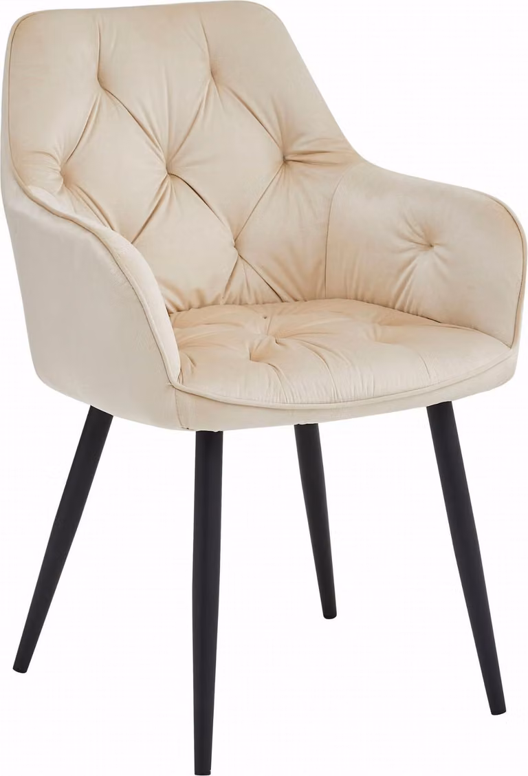 Sedia Valora JORK Beige x1 - Sedia beige per aree salotto minimaliste