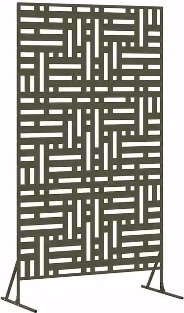 Paravento Schermo per Privacy Design In in Acciaio Verde L/P/H: 100 x 50 x 180 cm – 1