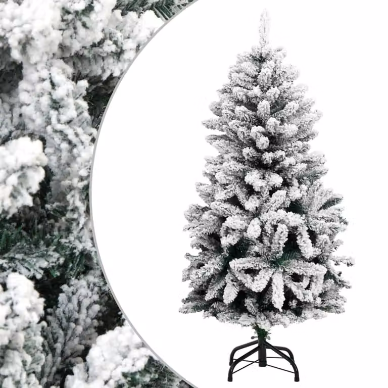 Maison Exclusive - Albero di Natale artificiale, pieghevole, con neve, altezza 120 cm