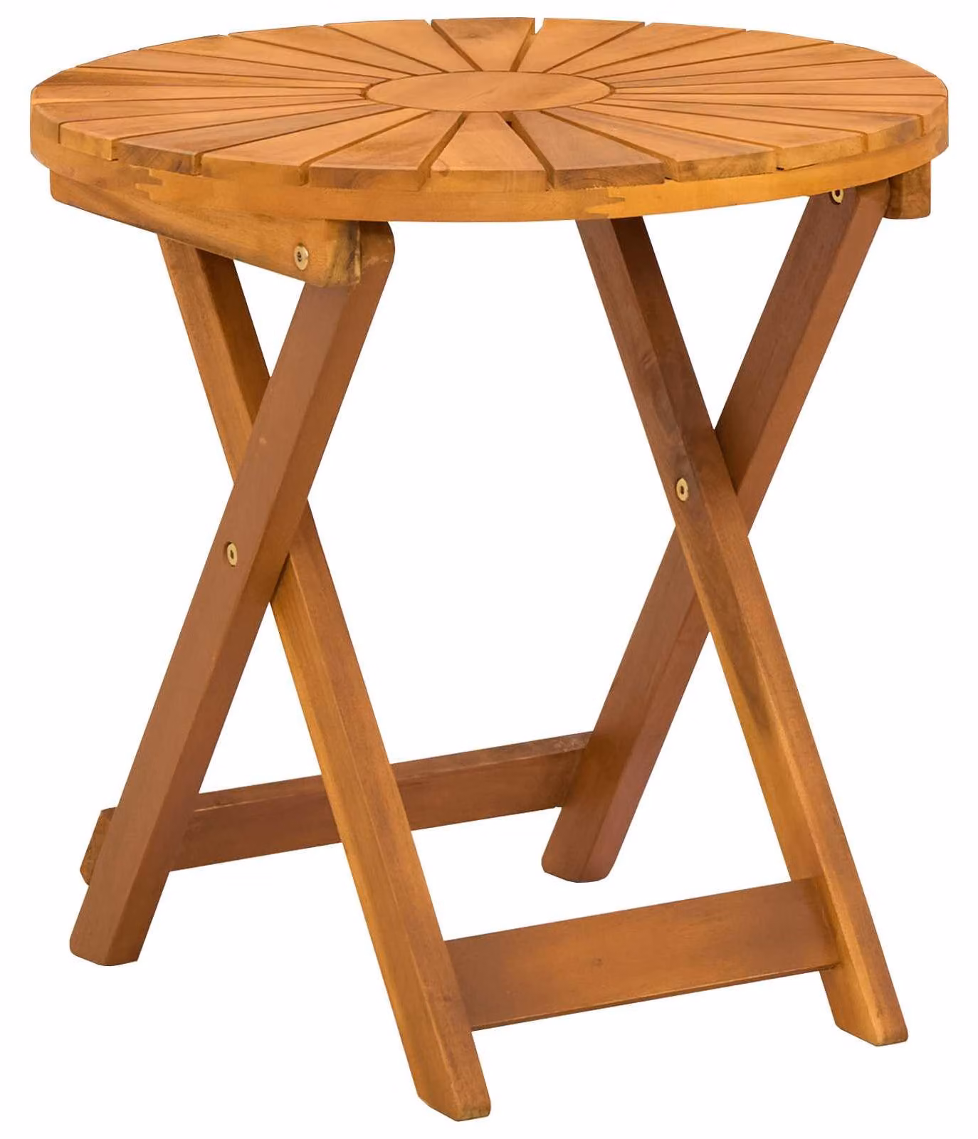 Tavolino da bistrot in legno massello di acacia, naturale, dimensioni 45 x 45 cm