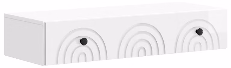 Tavolino da Parete Laterale Bianco Lucido 87,5 x 34,5 x 17 cm