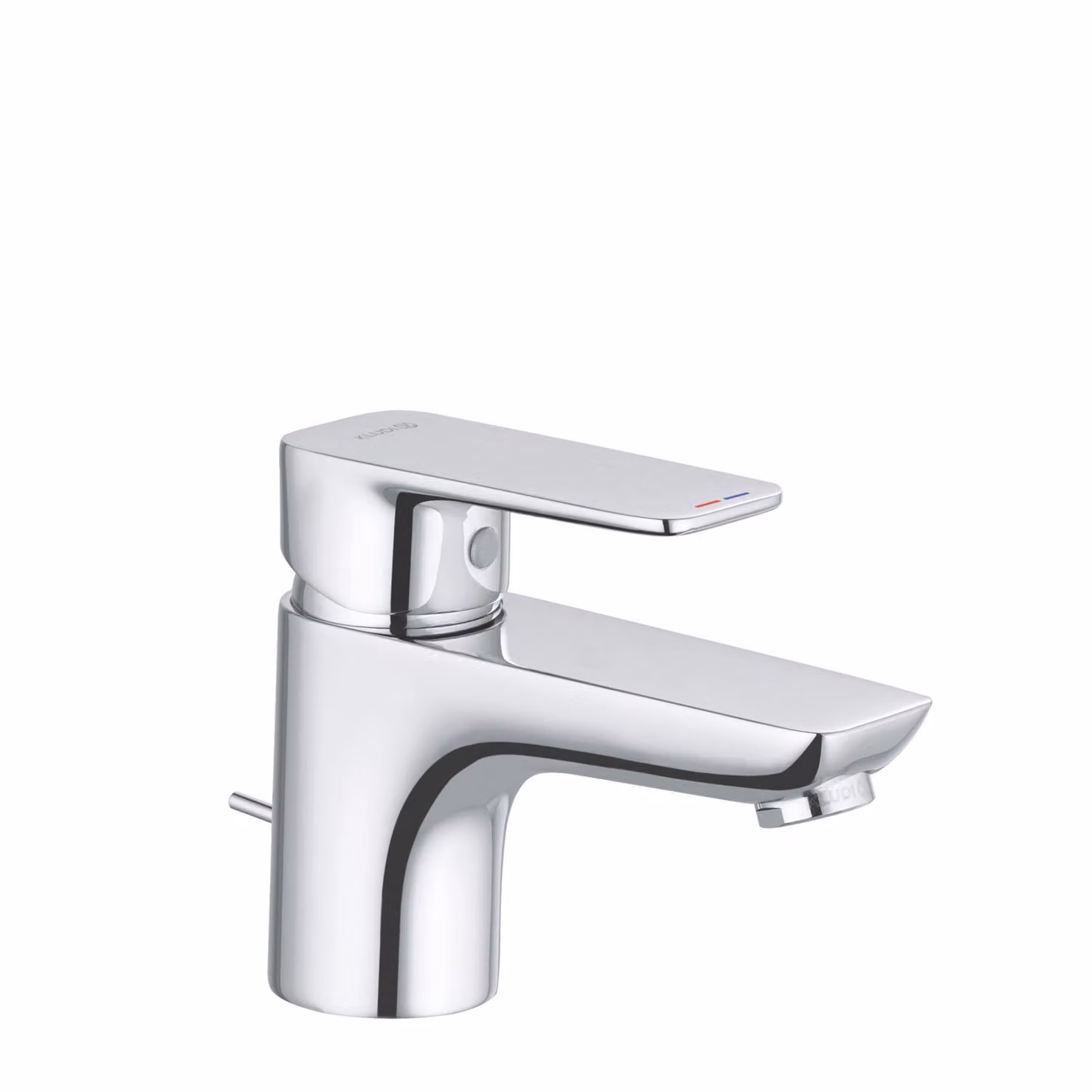 KLUDI PURE&STYLE Mitigeur de lavabo, hauteur de bec 60mm, avec garniture d'écoulement en métal, chrome, 403850575, 403850575